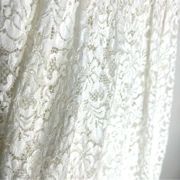 Anthropologie Maeve Anastasi Lace White Midi Dress - Picture 10 of 12